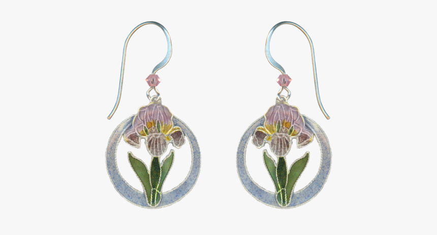 Bearded Iris Round Earrings Copy - Earrings, HD Png Download, Free Download