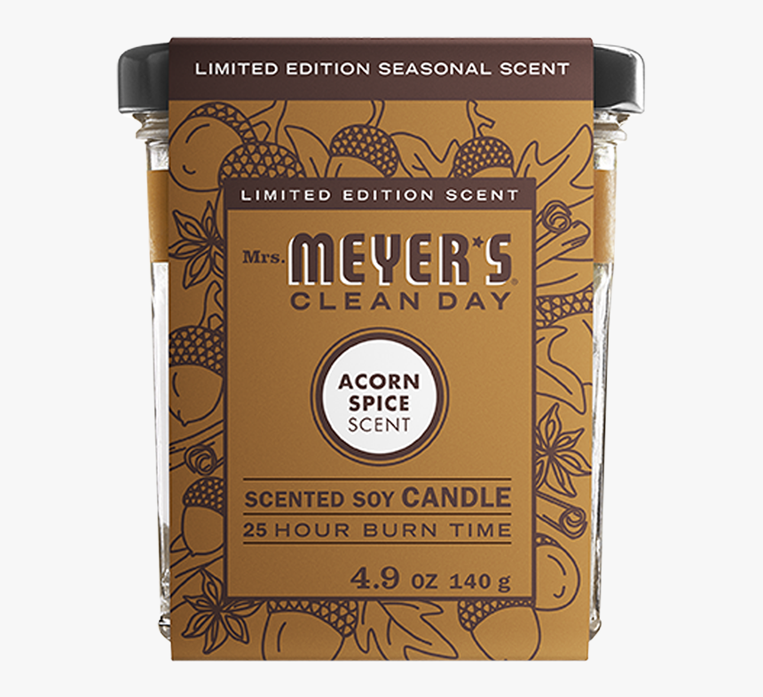 Mrs Meyers Acorn Spice Soy Candle Small - Chocolate, HD Png Download, Free Download