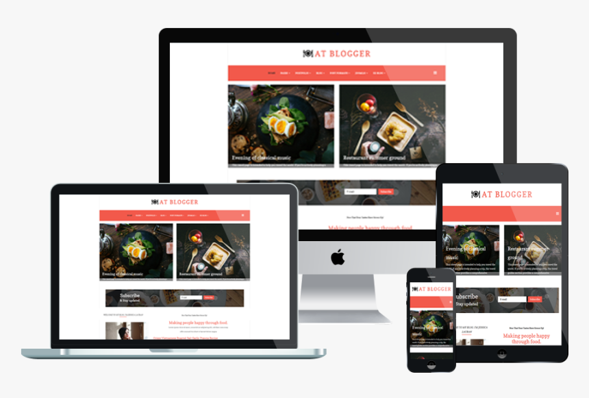 At Blogger Free Responsive Joomla Blog Template - Free Wedding Planner Wordpress Theme, HD Png Download, Free Download