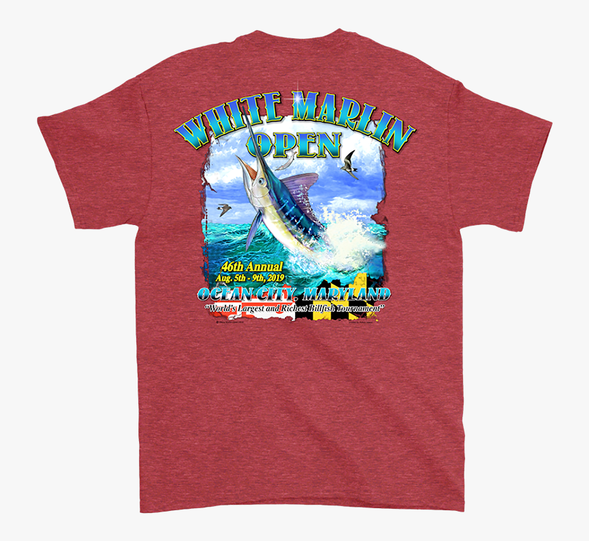 Red White Marlin T-shirt - White Marlin Open 2019 Shirts, HD Png Download, Free Download