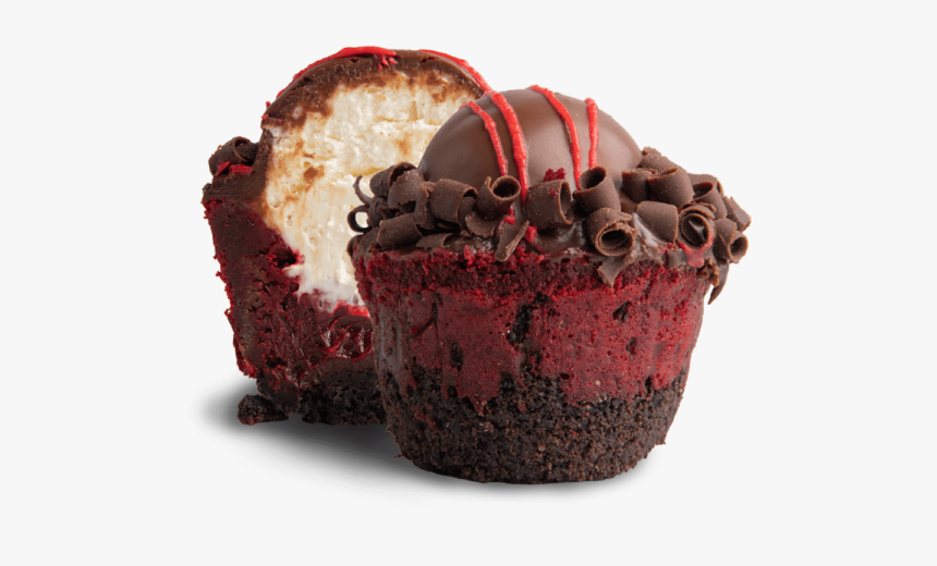 Cross-section View Of A Red Velvet Fudge Bomb - Chocolate Cake, HD Png Download, Free Download