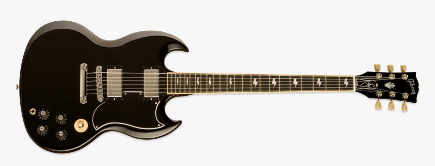 Gibson Angus Young Sg Ebony - Fender Bass Guitar 6 Strings, HD Png Download, Free Download
