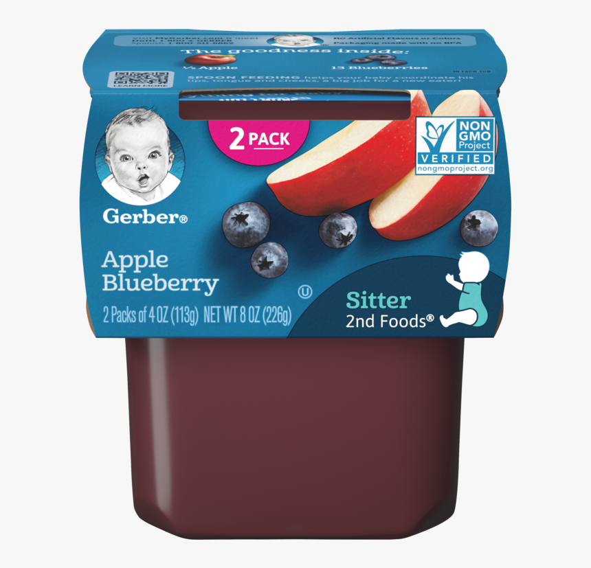 2nd Foods Apple Blueberry - Apple Chicken Baby Food, HD Png Download, Free Download