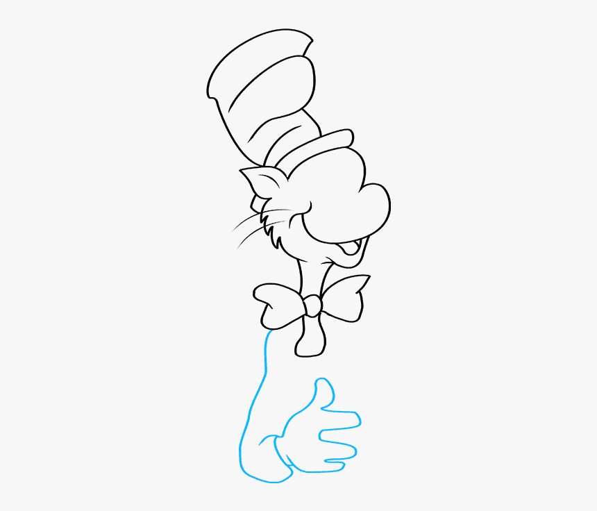 How To Draw The Cat In The Hat - Line Art, HD Png Download, Free Download