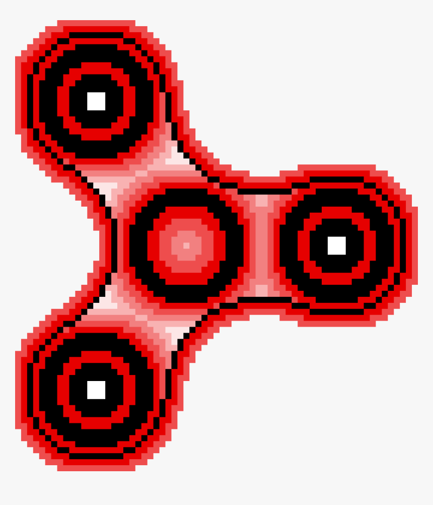 B&w Fidget Spinner - Fidget Spinner Pixel Art, HD Png Download, Free Download