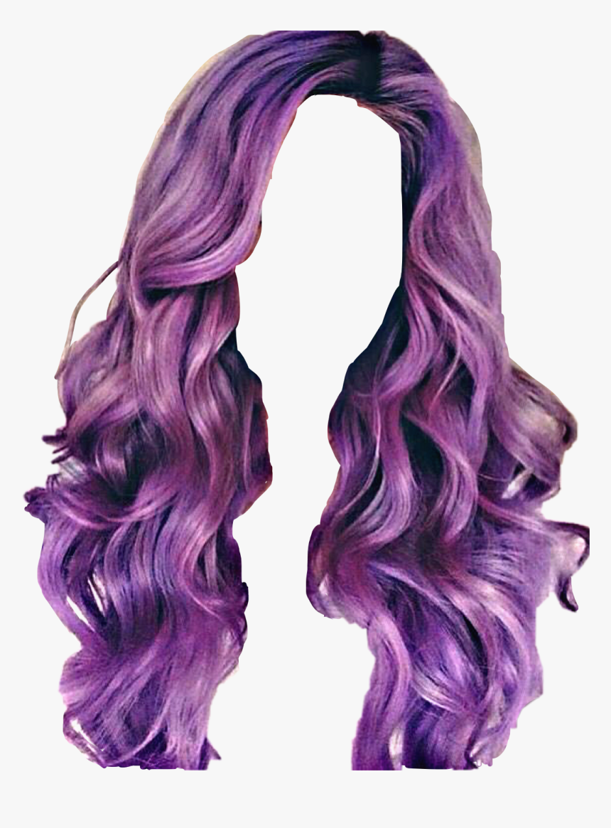 #purple #hair #wig #freetoedit - Violet Hair Colors, HD Png Download, Free Download