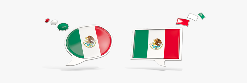 Two Speech Bubbles - Mexico Flag, HD Png Download, Free Download