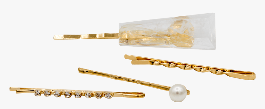 Bobby Pins Set With Pearl And Resin - Flute, HD Png Download, Free Download