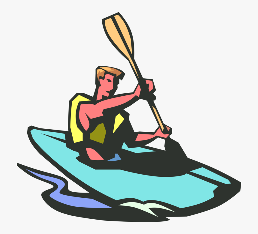 Kayak Clipart Boat Oar - Kayaking Clipart, HD Png Download, Free Download