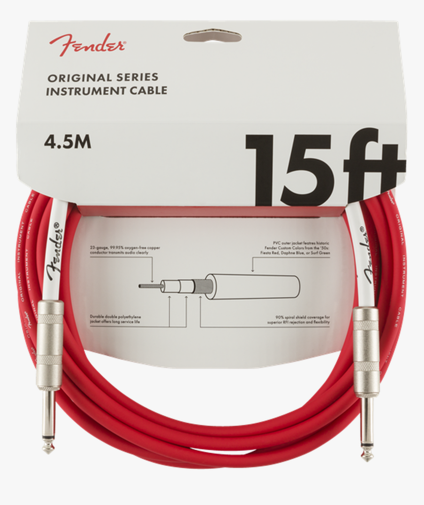 Fender Original Series Instrument Cable, 15", Fiesta, HD Png Download, Free Download