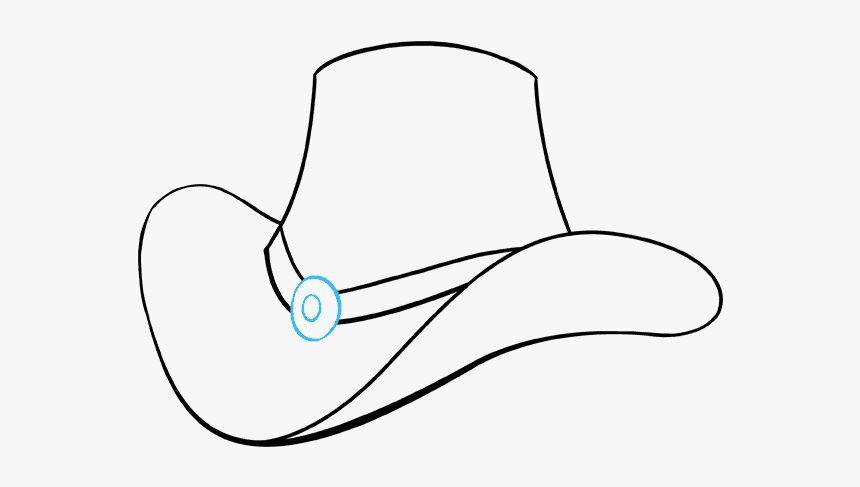 How To Draw Cowboy Hat - Cowboy Hat Drawing Easy, HD Png Download, Free Download