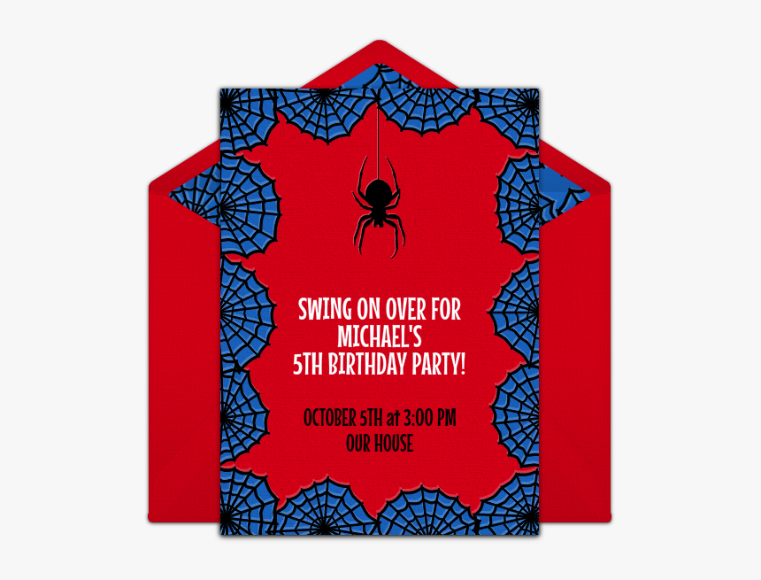 Spiderman Birthday Invitations Online, HD Png Download, Free Download