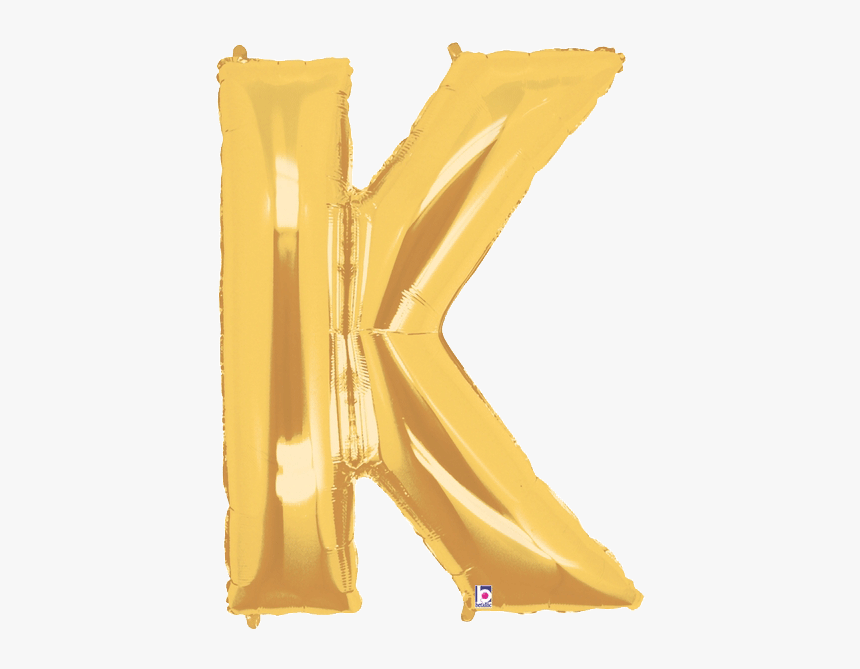 Gold Letter K Foil Balloon Letters - Letter K Balloon, HD Png Download, Free Download