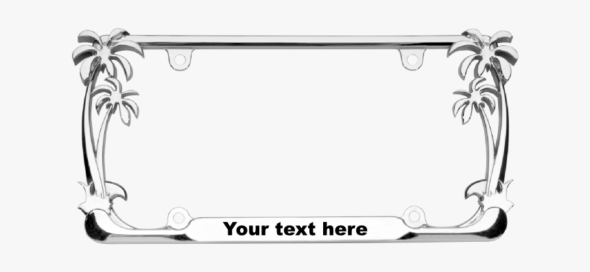 Palm Tree License Plate Frame, HD Png Download, Free Download