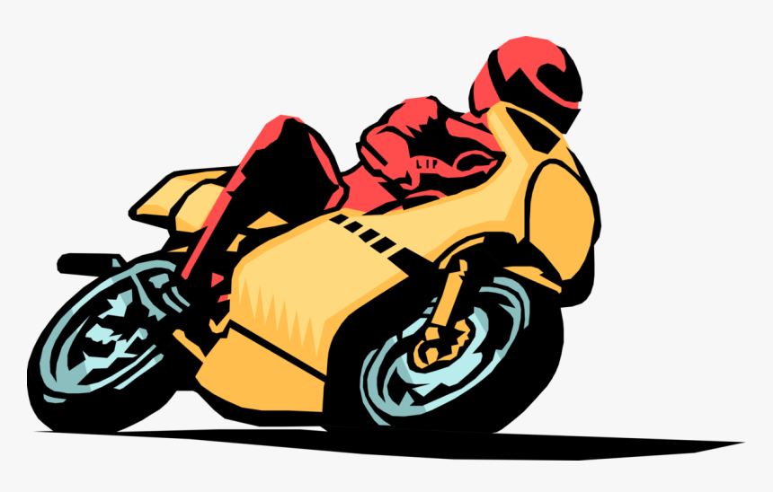 Vector Illustration Of Motorcyclist In Motorcycle Bike - Vector Racing Bike Logo, HD Png Download, Free Download