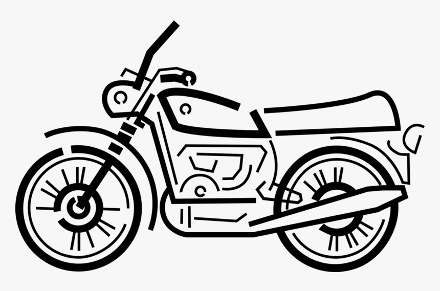 Vector Illustration Of Motorcycle Or Motorbike Motor, HD Png Download, Free Download