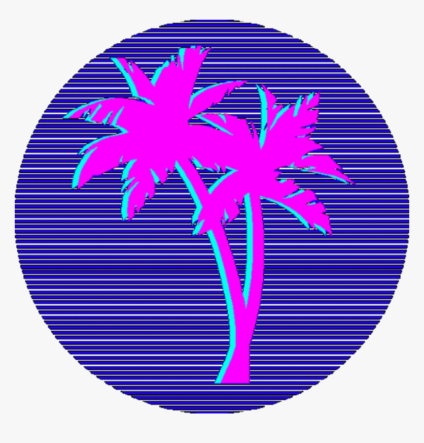 ##vaporware #vaporwave #aesthetic #palmeras - Vaporwave Palm Tree Png, Transparent Png, Free Download