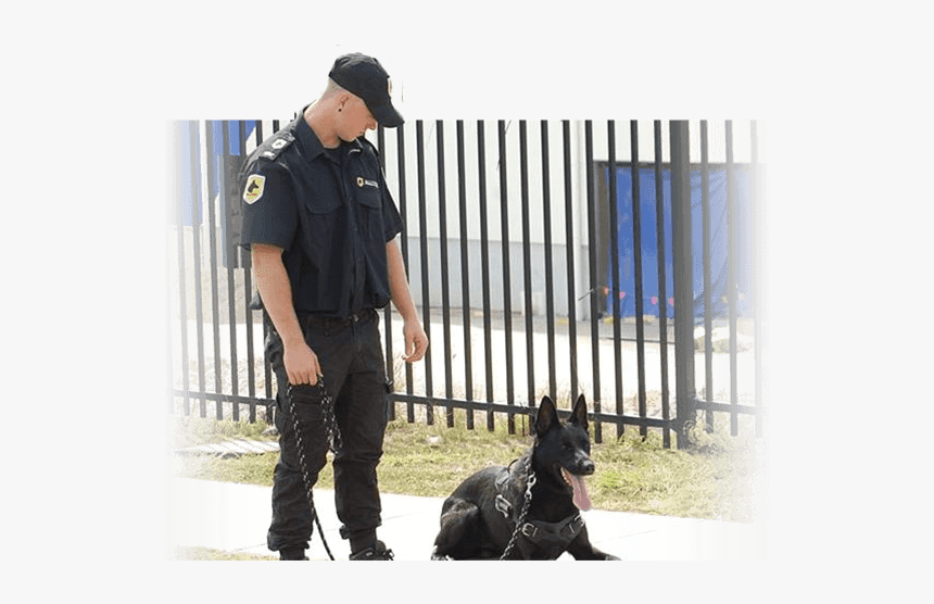 Mason With German Sheperd Guard Dog On Job Site - Police Officer, HD Png Download, Free Download