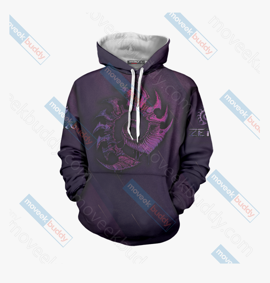 Zerg Symbol Unisex 3d Hoodie - Hoodie, HD Png Download, Free Download