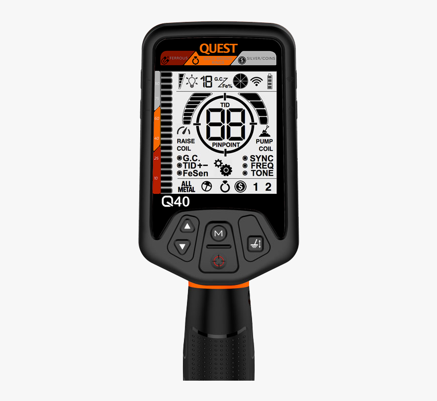 Quest Q40 Metal Detector Face"
 Class="lazy - Quest Q20, HD Png Download, Free Download