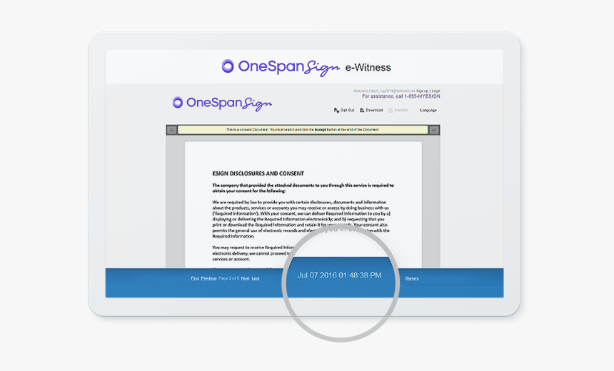 An E-signed Document Visible On A Tablet Device, With - Electronic Signature, HD Png Download, Free Download