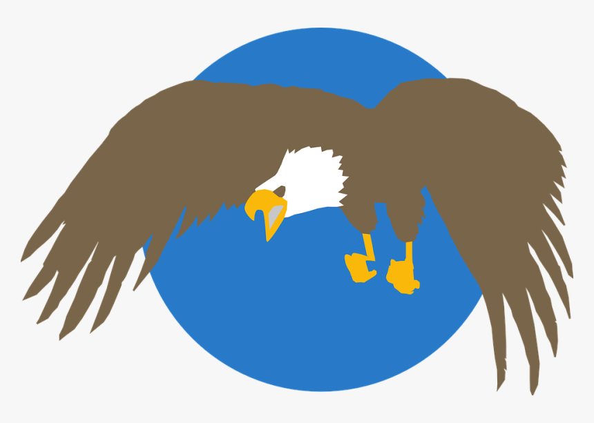 Blue, Circle, Eagle, Background, Wings, Bald, Feathers - Eagle Png Circle, Transparent Png, Free Download