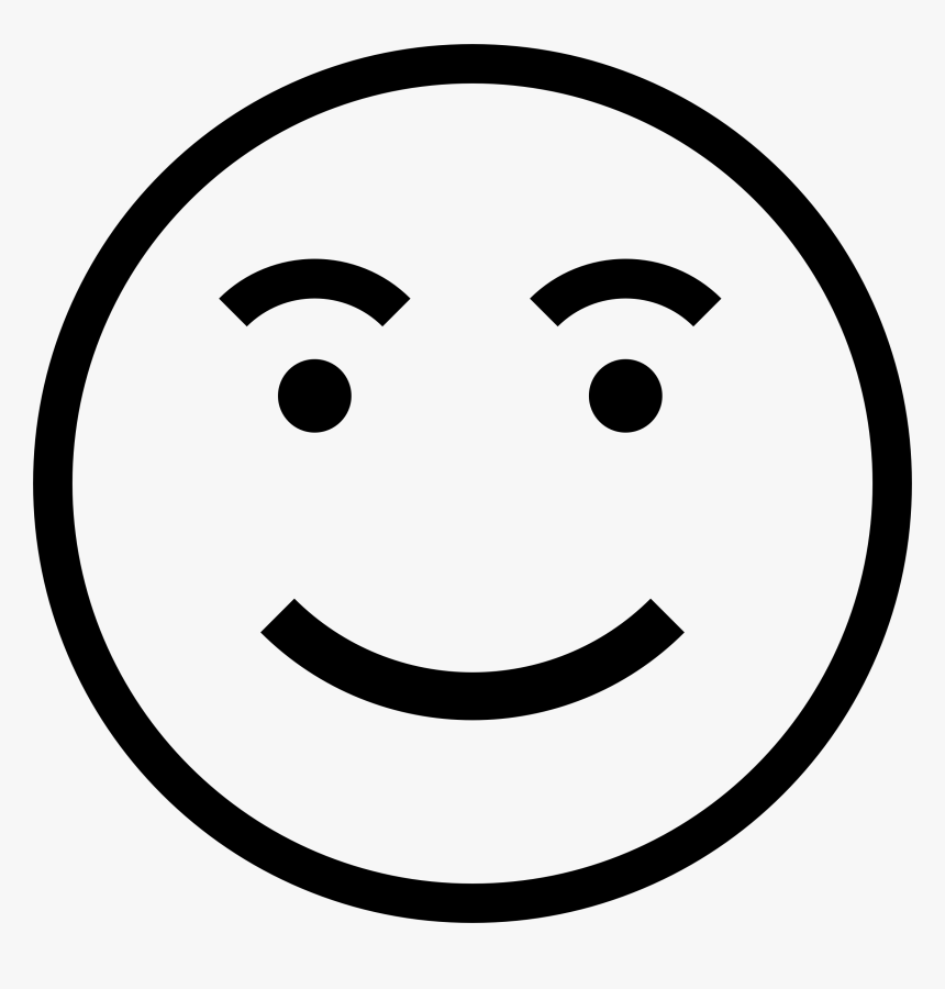 Clipart Happy Face Black And White, HD Png Download, Free Download