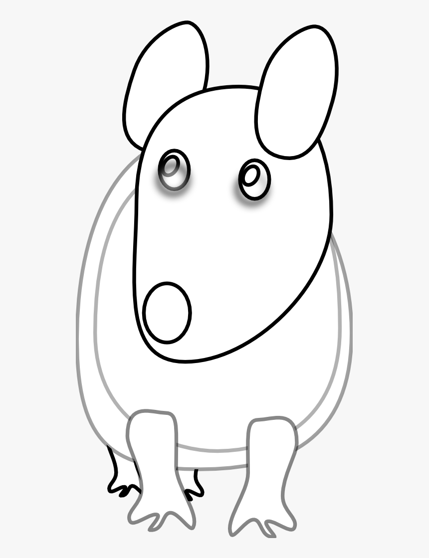 Rat - Clipart - Black - And - White - Cartoon, HD Png Download, Free Download