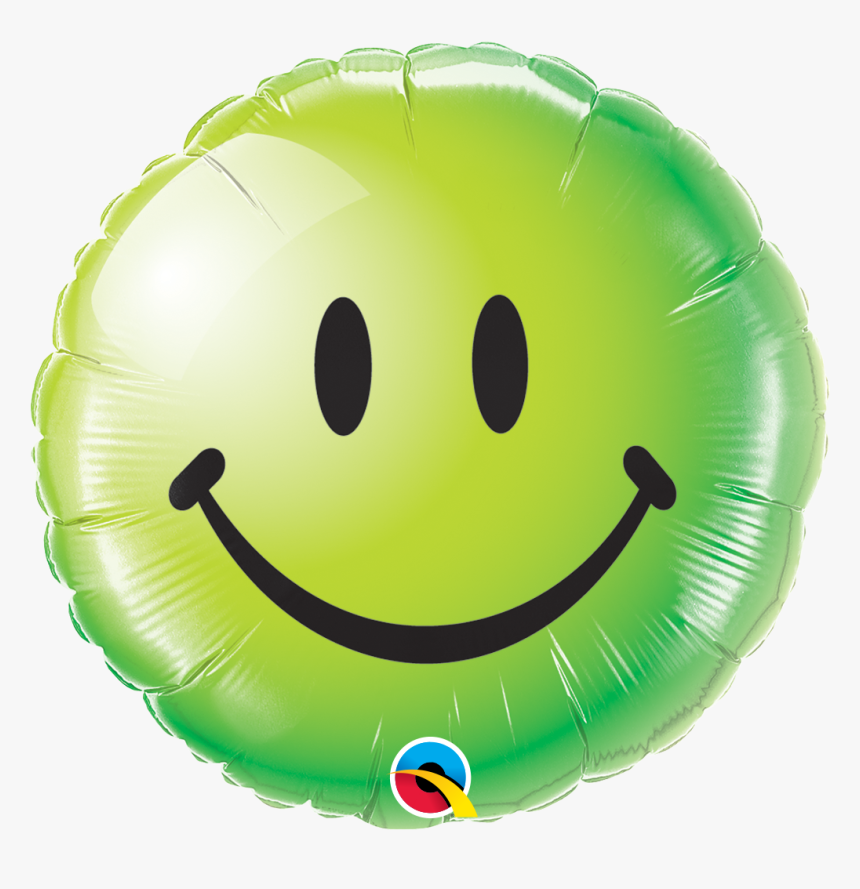 Emoji Smiley Face Green 18 Inch Foil Balloon - Smiley Face Balloon Png, Transparent Png, Free Download