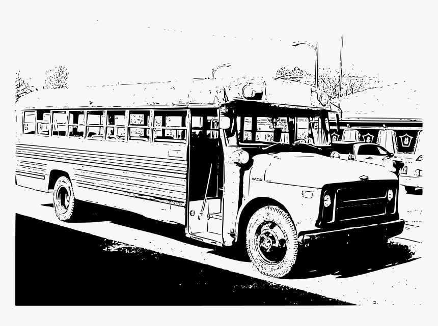 Old School Bus Vector, HD Png Download, Free Download