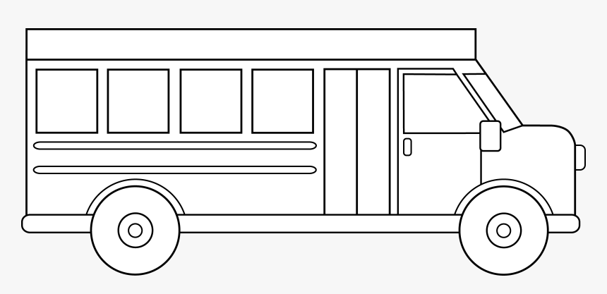 School Bus Line Art, HD Png Download, Free Download