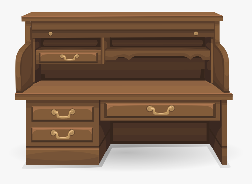 Roll Top Desk Png Pic Old Computer Table Png Transparent Png