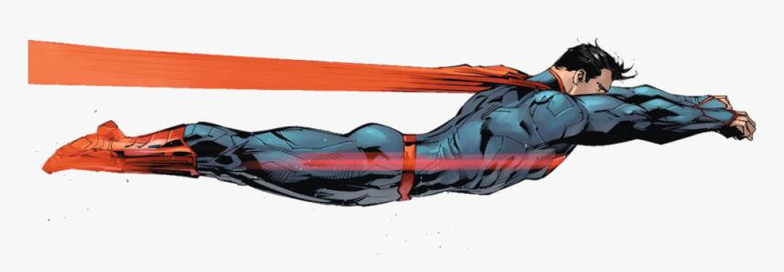 Superman Flying Png - Superman Flying Side View, Transparent Png, Free Download