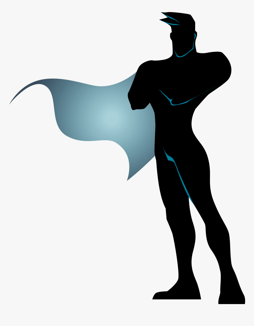 Transparent Superhero Silhouette - Transparent Superhero Silhouette Png, Png Download, Free Download