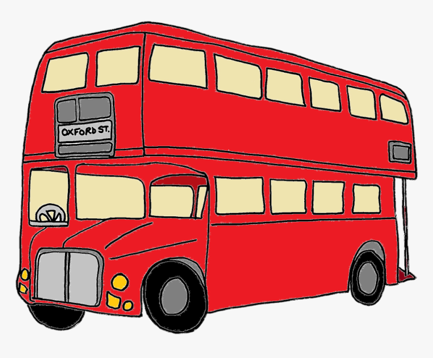 Red Clipart London Bus - London Bus Clipart Png, Transparent Png, Free Download