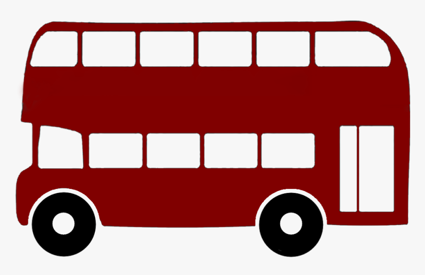 Animated-bus - Drawing Of A Double Decker Bus, HD Png Download, Free Download