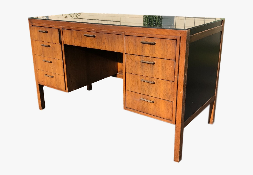 Transparent Top Of Desk Png - Glass Top Wooden Desk, Png Download, Free Download