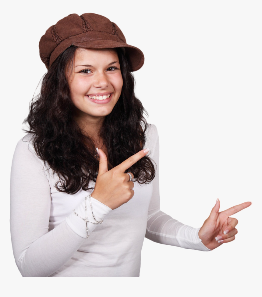 Woman Pointing, HD Png Download, Free Download