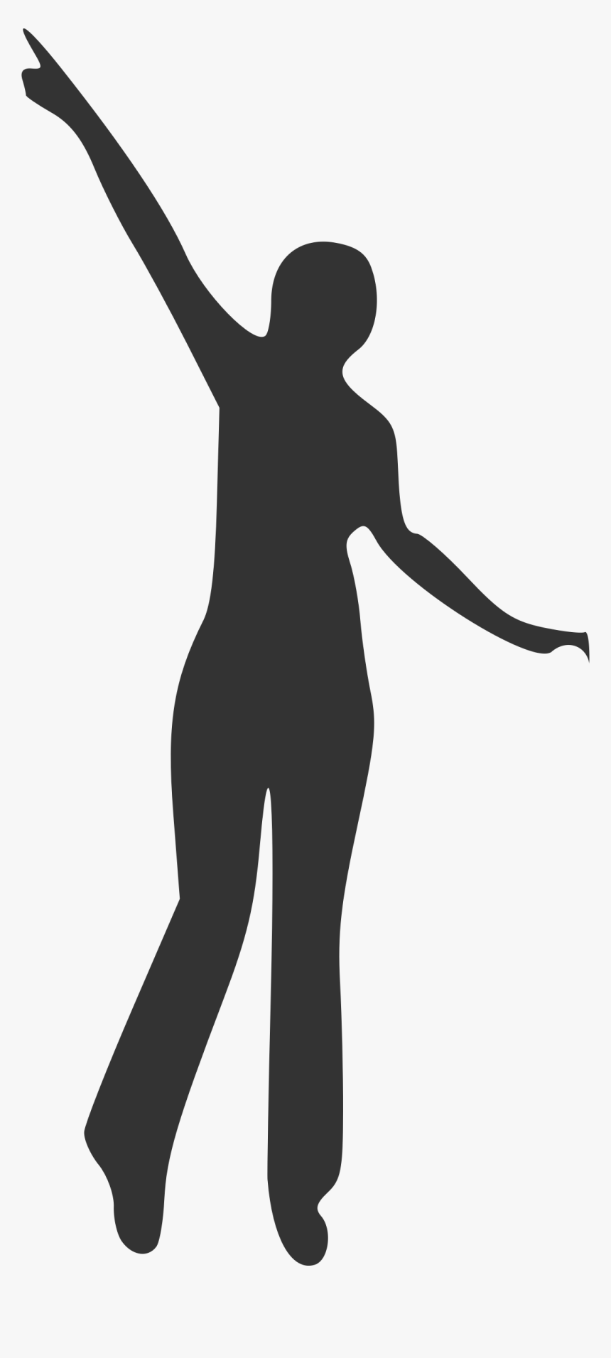 Silhouette Drawing Woman Clip Art - Woman Silhouette Pointing Png, Transparent Png, Free Download