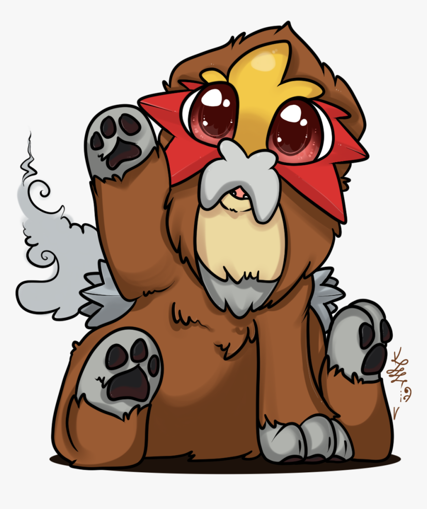 Entei Puppy - Cartoon - Cute Entei, HD Png Download, Free Download