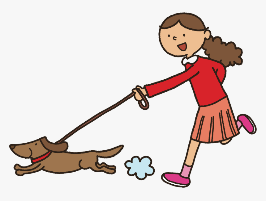 Human Behavior,toddler,boy - Walk The Dog Cartoon, HD Png Download, Free Download