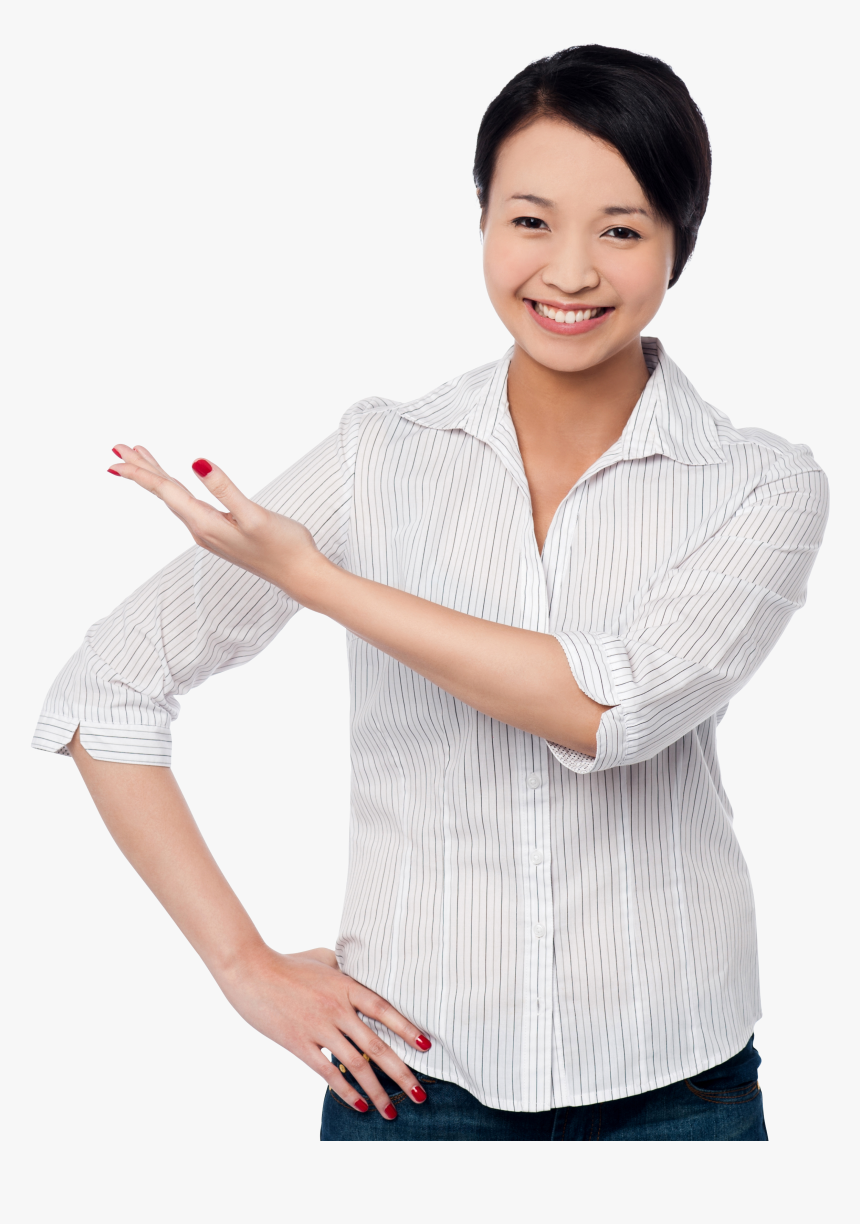 Girl Pointing Left Png Stock Images - Girls Image Pointing The Text Png, Transparent Png, Free Download
