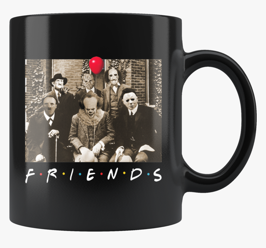 Psychodynamics Horror Movie Characters Friends Mug - Friends Shirt With Horror Characters, HD Png Download, Free Download