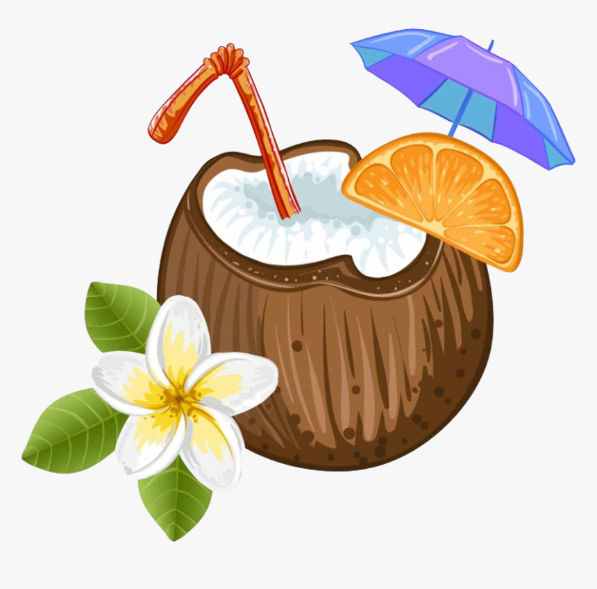 Cocktail Pixf1a Colada Juice Coconut Water Coconut - Coconut Png Cartoon, Transparent Png, Free Download