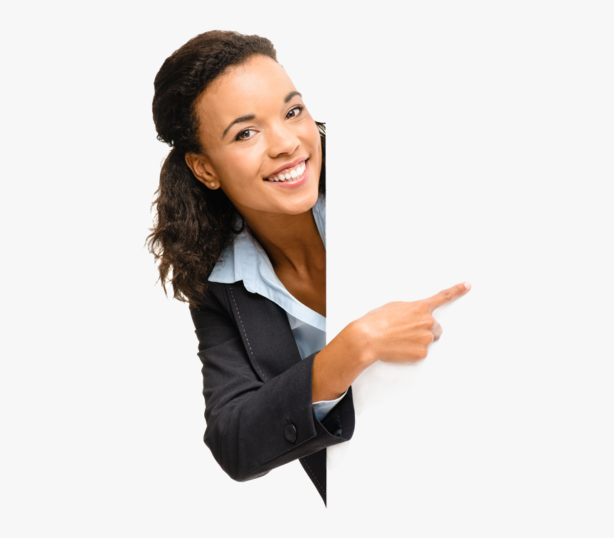 Woman Pointing Transparent , Png Download - Lady Pointing Png, Png Download, Free Download