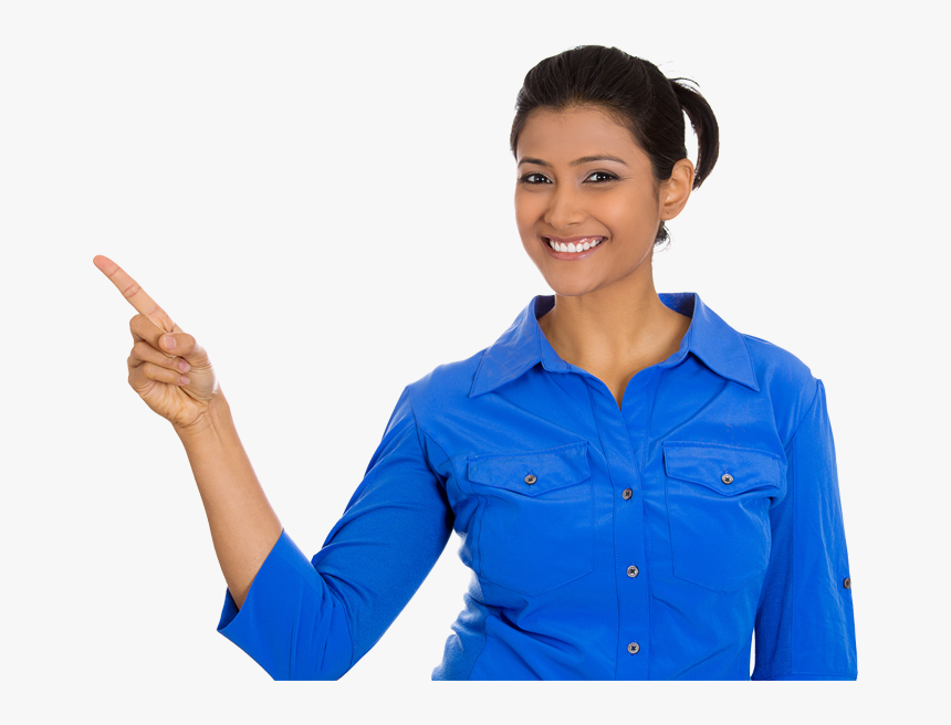 Transparent Woman Pointing Png - Woman Pointing Transparent Background, Png Download, Free Download