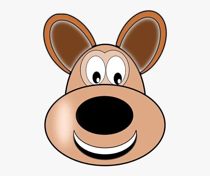 Doh, Puppy, Happy, Pet, Hound, Animal, Cartoon - Dog Happy Face Clipart, HD Png Download, Free Download