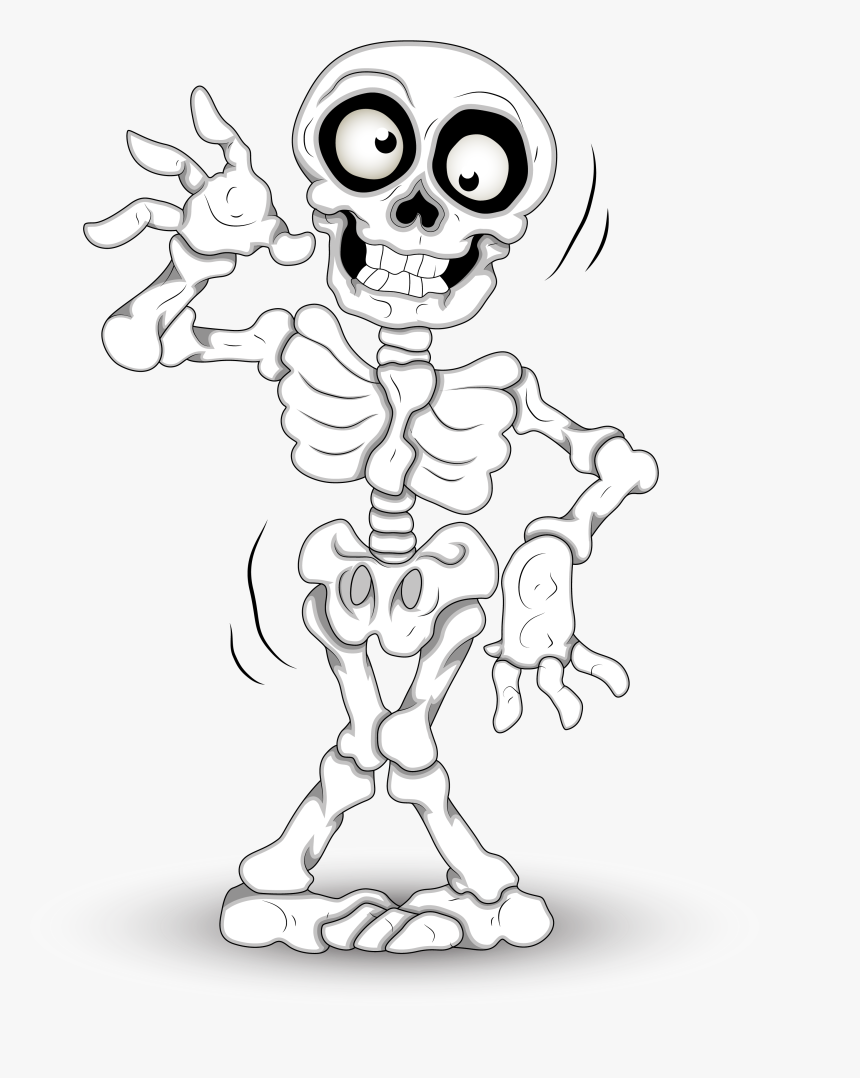Halloween Skeleton Sketch - Halloween Skeleton Clipart Png, Transparent Png, Free Download