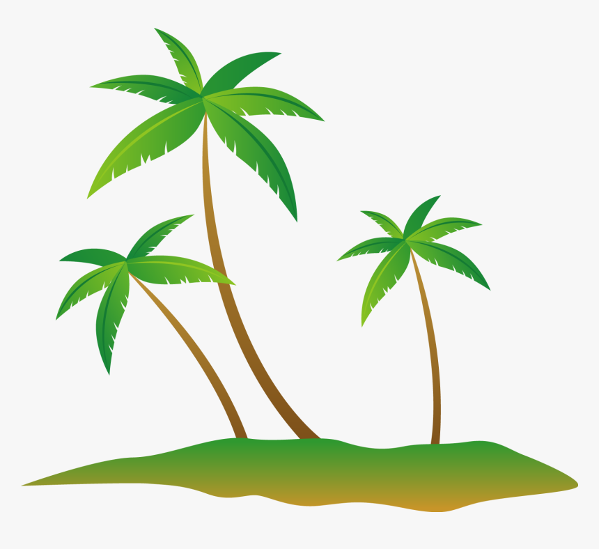 Summer Euclidean Vector - Summer Coconut Tree Vector, HD Png Download, Free Download