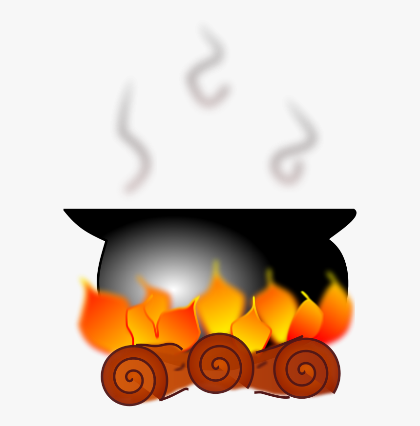 Free Fuego Free Caldero - Cartoon Cauldron On Fire, HD Png Download, Free Download